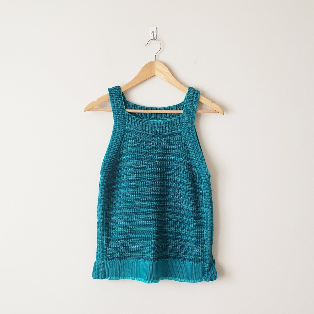 LOFT Teal Green Halter Sweater Knit Tank
